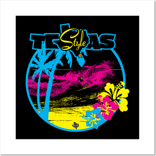 Texas Style Surfer in CMYK Posters and Art